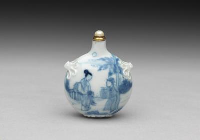 图片[2]-Underglaze-blue porcelain snuff bottle with a Romance of the Western Chamber design, Yongzheng reign（1723-1735）, Qing dynasty-China Archive